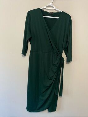Forest Green Wrap Dress
